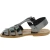 Sandali da donna in pelle color titanio fatti a mano in Italia