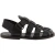 Sandalias frailes para hombre en cuero negro hechas en Italia