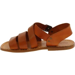 Handgefertigte Männer-Sandalen aus lederfarbig Leder
