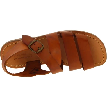 Handgefertigte Männer-Sandalen aus lederfarbig Leder
