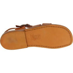 Handmade men's sandals in tan leather Made in Italy