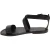 Women's sandals in black leather handmade in Italy