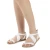 Sandalias de mujer en cuero blanco hecho a mano en Italia