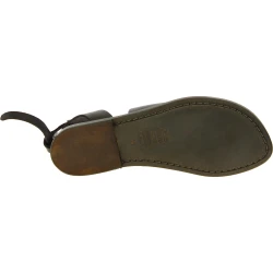 Sandalias de cuero color barro para mujer hecho a mano en Italia