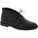 Women's black leather chukka boots handmade in Italy
