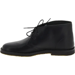 Women's black leather chukka boots handmade in Italy