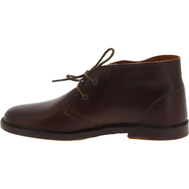 Botas desierto para mujer de cuero marrón oscuro Hecho a mano en Italia