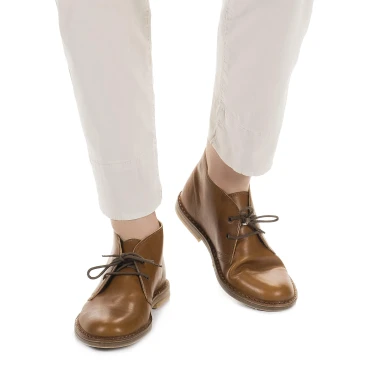 Botas desierto para mujer de cuero marrón Hecho a mano en Italia