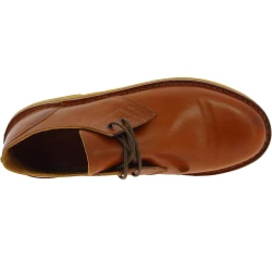 Women's tan leather low top shoes handmade in Italy