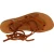 Women's brown leather flat strappy sandals handmade in Italy