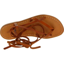 Sandales spartiates femme artisanales fait en Italie en cuir véritable