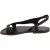 Riemchen-Sandalen für Damen aus Schwarze Leder in Italien von Handgefertigt