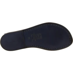 Sandalias de piel negro para mujeres hecho a mano en Italia
