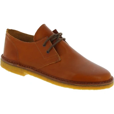 Chaussures basses hombre en cuir marron artisanales fabriqué en Italie