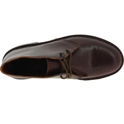 Desert boots homme en cuir marron foncé artisanales fabriqué en Italie