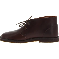 Desert boots homme en cuir marron foncé artisanales fabriqué en Italie