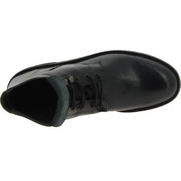 Bottines homme en cuir noir artisanales fabriqué en Italie