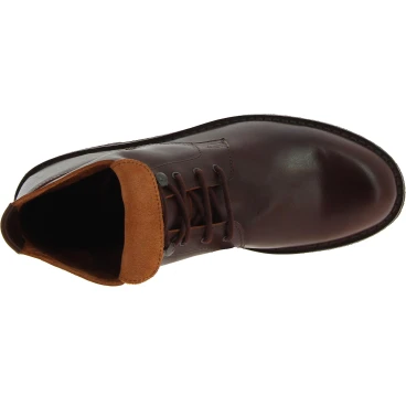 Men's dark brown leather ankle boots handmade in Italy
