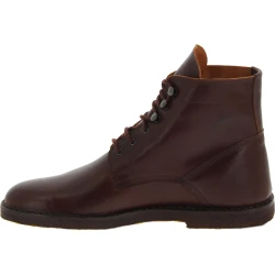 Bottines homme en cuir marron foncé artisanales fabriqué en Italie