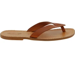 Handgefertigte Lederfarbig flip flops Herren-Sandalen mit Leder-Reimen