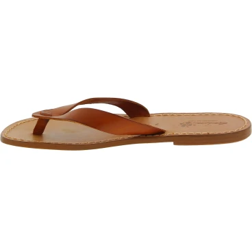 Sandalias de cuero marron hecho a mano para hombres