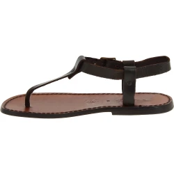 Flipflop männer aus braunem Leder in Italien von Handgefertigt