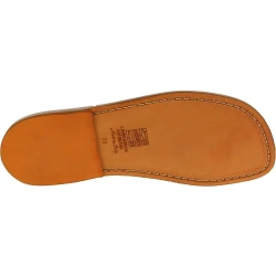 Sandales tong en cuir marron claire pour homme artisanales
