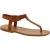 Sandalias de dedo de cuero marrón claro para hombres