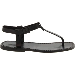 Sandali infradito da uomo in pelle nera artigianali