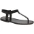 Handmade men's black leather thong sandals