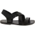 Schwarze Franziskaner-Ledersandalen für Damen in Italien von Handgefertigt