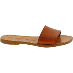 Handgefertigte italienische slipper für Frauen aus braunem Leder