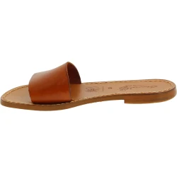 Handgefertigte italienische slipper für Frauen aus braunem Leder