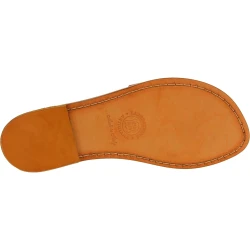 Zapatillas de cuero marron para mujer hecho a mano en italia