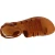 Sandalias de dedo para mujer hechas a mano en piel color canela