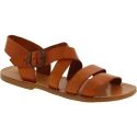 Franziskaner Sandalen für Damen Braune Leder in Italien von Handgefertigt