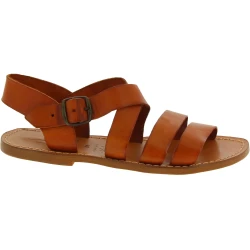 Sandale franciscain pour femme artisanales en cuir marron