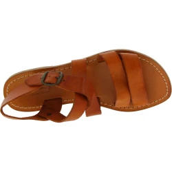 Sandale franciscain pour femme artisanales en cuir marron