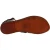 Women's thong sandals in dark brown leather handmade in Italy