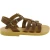 Attica Persephone Sandali gladiatore da bambino in pelle nubuck marrone chiusura con fibbia