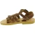 Attica Persephone Sandali gladiatore da bambino in pelle nubuck marrone chiusura con fibbia