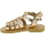 Attica Persephone child gladiator sandals in brown nubuck with buckle closure handmade in Greece