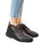 Women's black leather chukka boots handmade in Italy