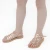 Attica Persephone Sandales gladiateur pour enfant en cuir nubuck marron faits à la main en Grèce