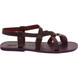 Sandali uomo in cuoio artigianali in pelle color viola