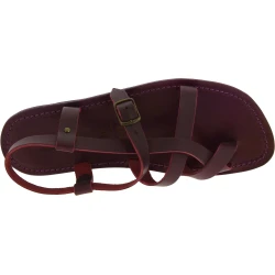 Sandales pour homme en cuir violet fait à la main en Italie