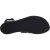 Women's thong sandals in black leather handmade in Italy