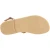 Women's thong sandals with handmade crossed laces in brown calfskin