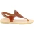Sandales tongs pour femme en forme de goutte faites à la main en cuir de veau marron