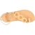 Sandales tongs pour femmes avec cercles faites à la main en cuir de veau couleur nude